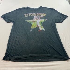 Elton John Shirt Men X-LARGE Short sleeve black unisex Shirt